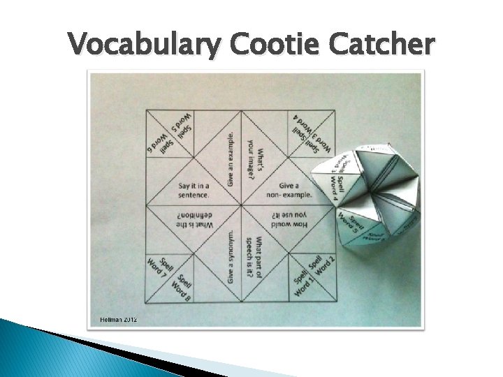 Vocabulary Cootie Catcher 