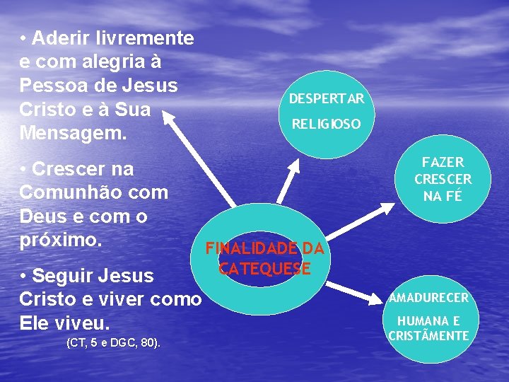  • Aderir livremente e com alegria à Pessoa de Jesus Cristo e à