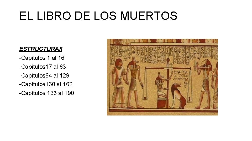 EL LIBRO DE LOS MUERTOS ESTRUCTURAII -Capítulos 1 al 16 -Caoítulos 17 al 63