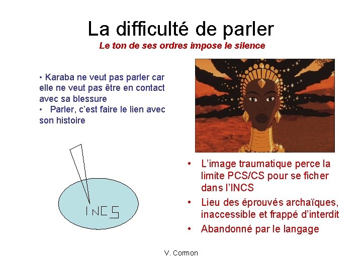 La difficulté de parler Le ton de ses ordres impose le silence • Karaba