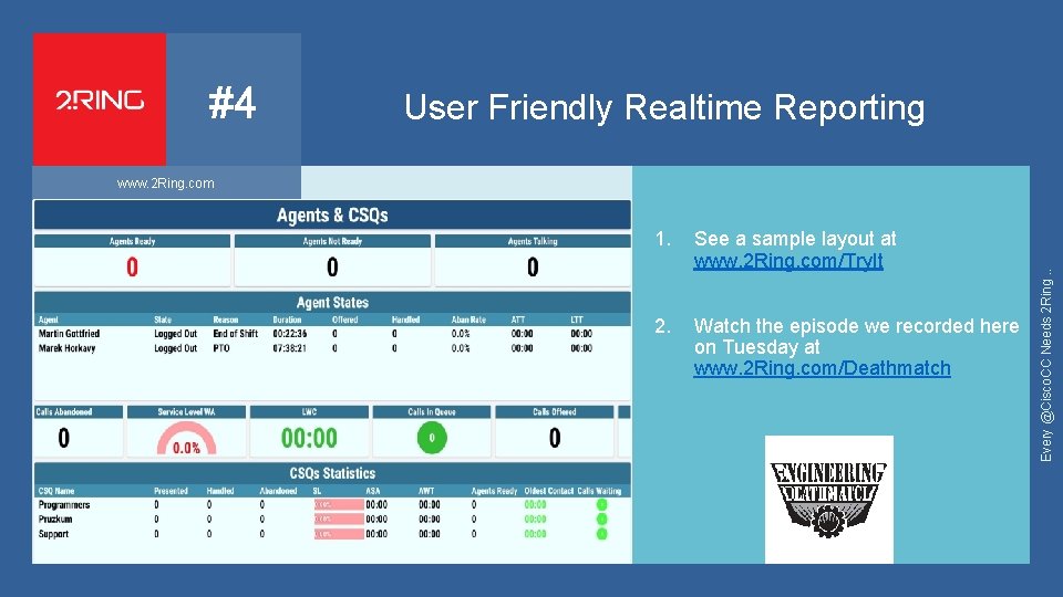 #4 User Friendly Realtime Reporting 8 1. See a sample layout at www. 2