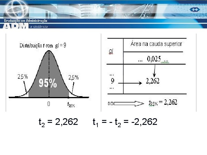 t 2 = 2, 262 t 1 = - t 2 = -2, 262