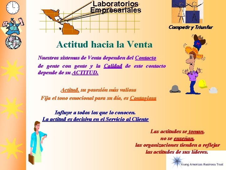 Laboratorios Empresariales Competir y Triunfar Actitud hacia la Venta Nuestros sistemas de Venta dependen Laboratorios Empresariales Competir y Triunfar Actitud hacia la Venta Nuestros sistemas de Venta dependen