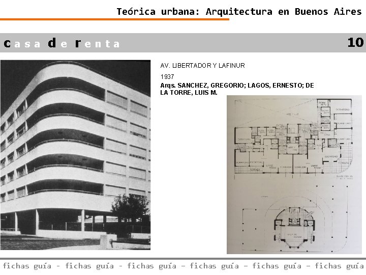 Teórica urbana: Arquitectura en Buenos Aires 10 casa de renta AV. LIBERTADOR Y LAFINUR