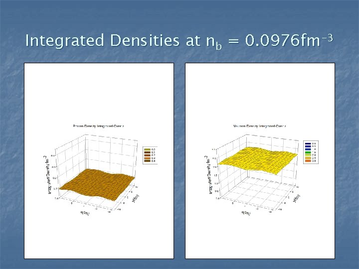 Integrated Densities at nb = 0. 0976 fm-3 
