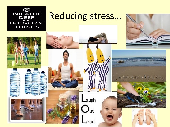 Reducing stress… 