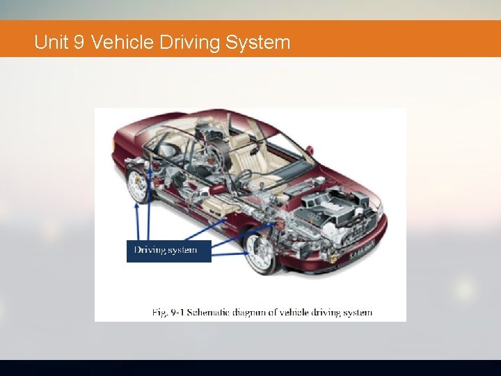 Unit 9 Vehicle Driving System 