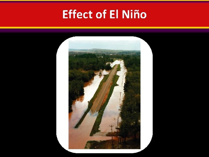Effect of El Niño 