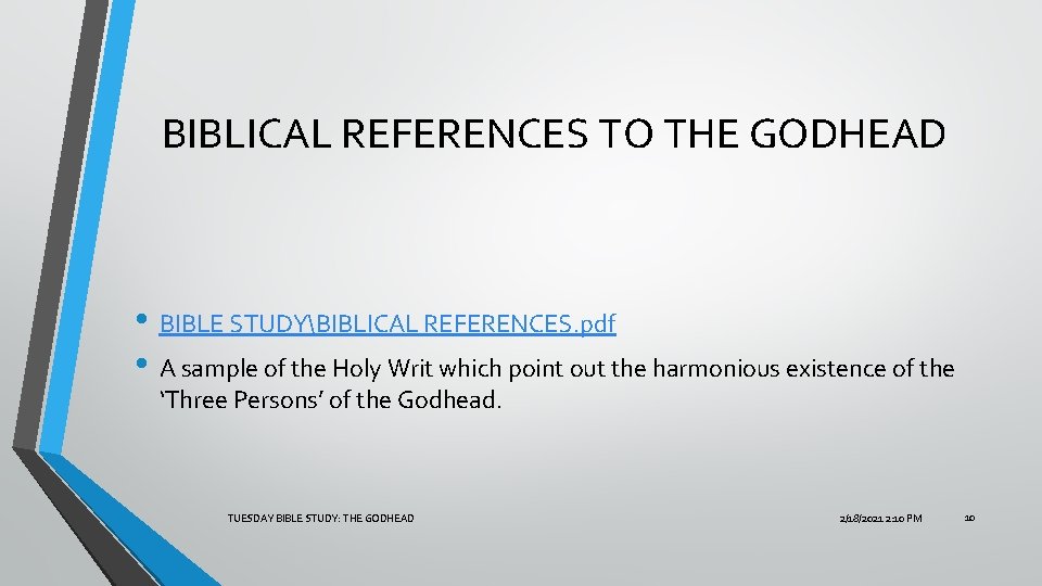 BIBLICAL REFERENCES TO THE GODHEAD • BIBLE STUDYBIBLICAL REFERENCES. pdf • A sample of