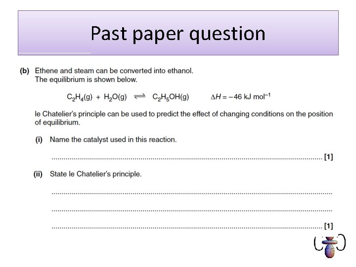 Past paper question 