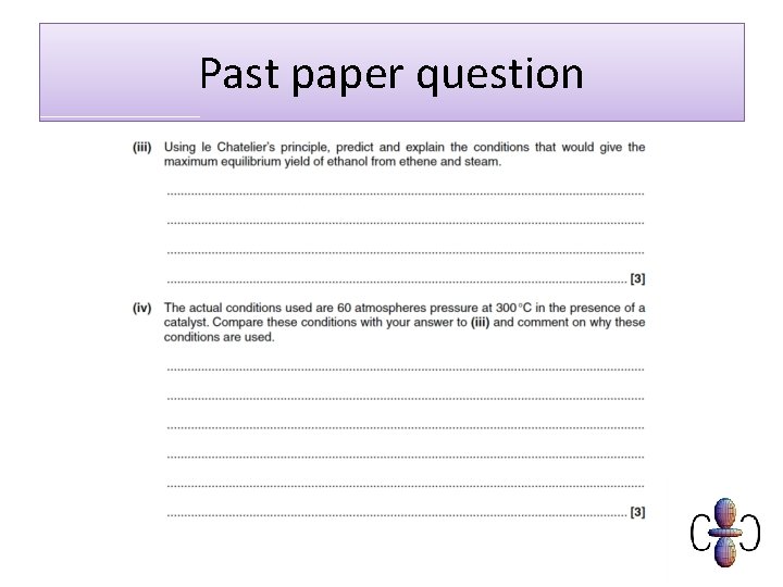 Past paper question 