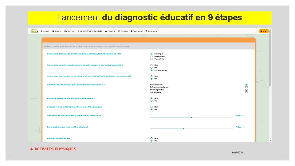 Lancement du diagnostic éducatif en 9 étapes 4 - ACTIVITES PHYSIQUES 18/02/2021 