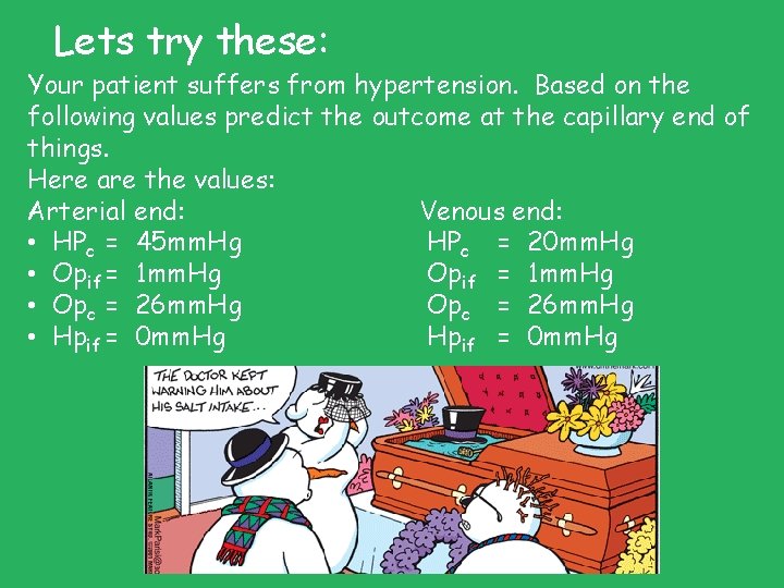 Lets try these: Your patient suffers from hypertension. Based on the following values predict Lets try these: Your patient suffers from hypertension. Based on the following values predict