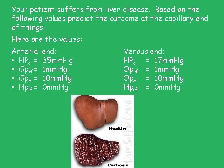Your patient suffers from liver disease. Based on the following values predict the outcome Your patient suffers from liver disease. Based on the following values predict the outcome