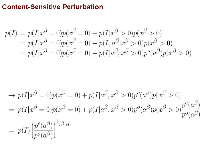 Content-Sensitive Perturbation 