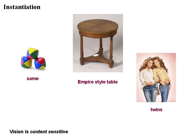 Instantiation same Empire style table twins Vision is content sensitive 