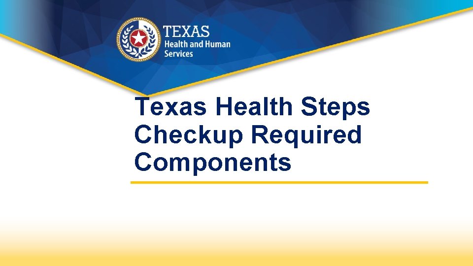 Texas Health Steps Checkup Required Components 