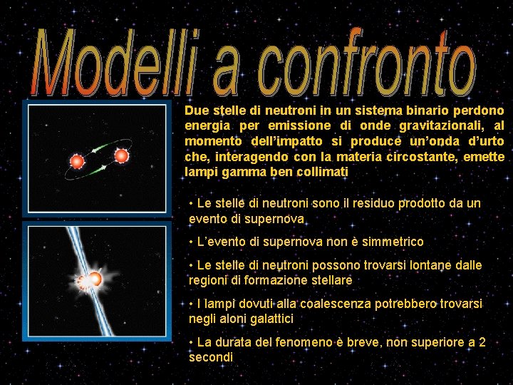 Due stelle di neutroni in un sistema binario perdono energia per emissione di onde