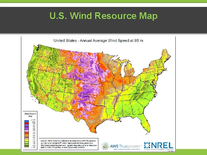 U. S. Wind Resource Map 