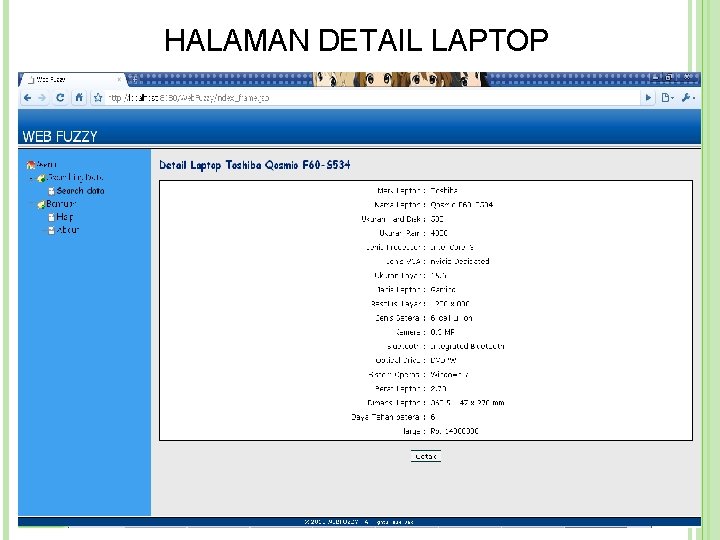 HALAMAN DETAIL LAPTOP  HALAMAN DETAIL LAPTOP