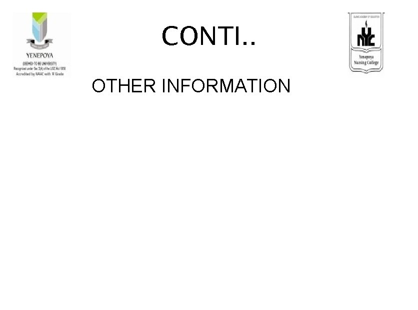 CONTI. . OTHER INFORMATION 