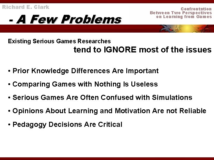 Richard E. Clark - A Few Problems Confrontation Between Two Perspectives on Learning from