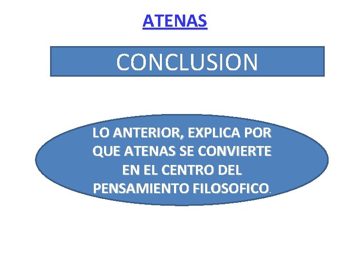 ATENAS CONCLUSION LO ANTERIOR, EXPLICA POR QUE ATENAS SE CONVIERTE EN EL CENTRO DEL