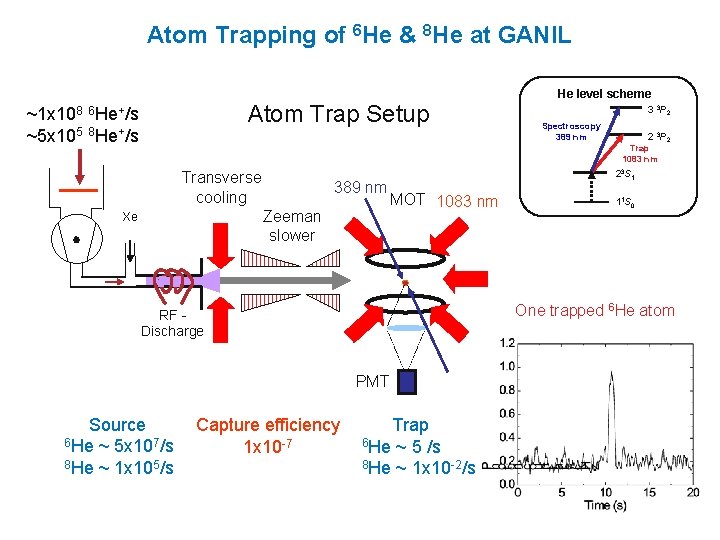 Atom Trapping of 6 He & 8 He at GANIL Atom Trap Setup ~1