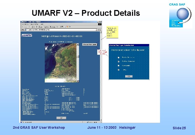 UMARF V 2 – Product Details 2 nd GRAS SAF User Workshop June 11