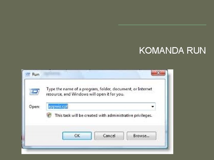 KOMANDA RUN KOMANDA RUN