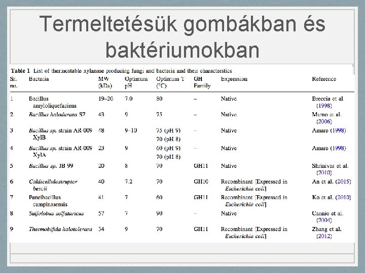 Termeltetésük gombákban és baktériumokban 