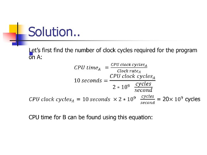 Solution. . n 