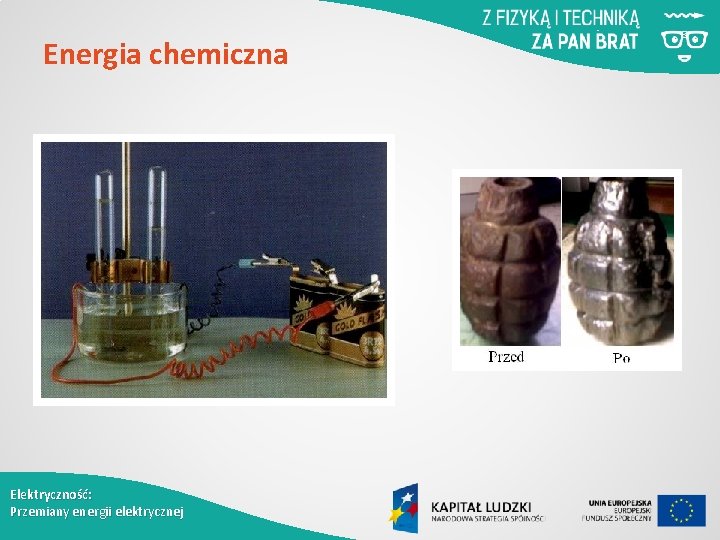 Energia chemiczna Elektryczność: Przemiany energii elektrycznej 