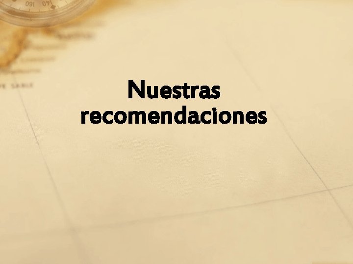 Nuestras recomendaciones 