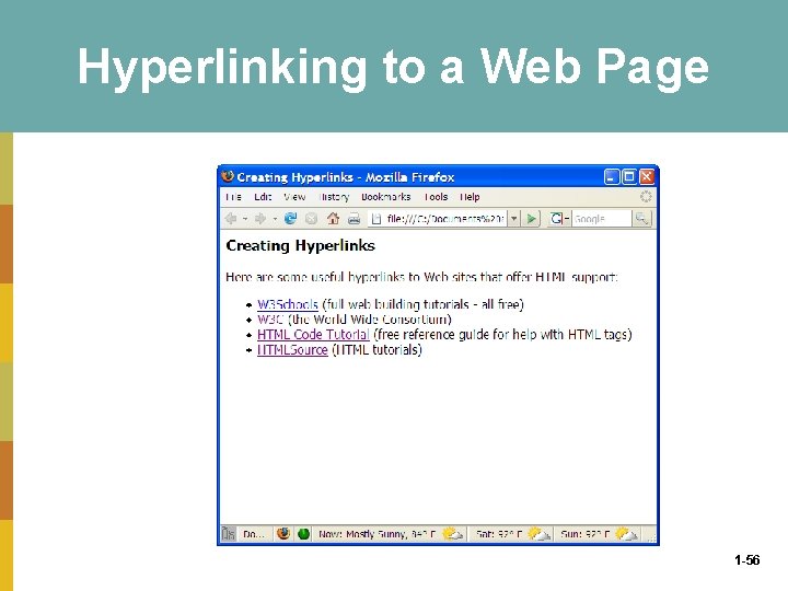 Hyperlinking to a Web Page 1 -56 