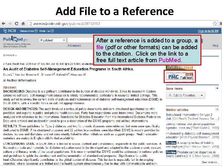 Add File to a Reference After a reference is added to a group, a