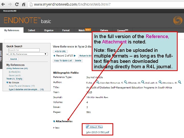 In the full version of the Reference, the Attachment is noted. Note: files can