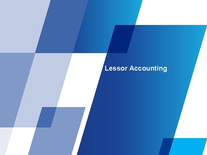 Lessor Accounting 