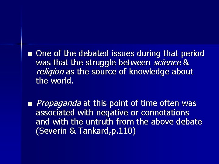 n n One of the debated issues during that period was that the struggle