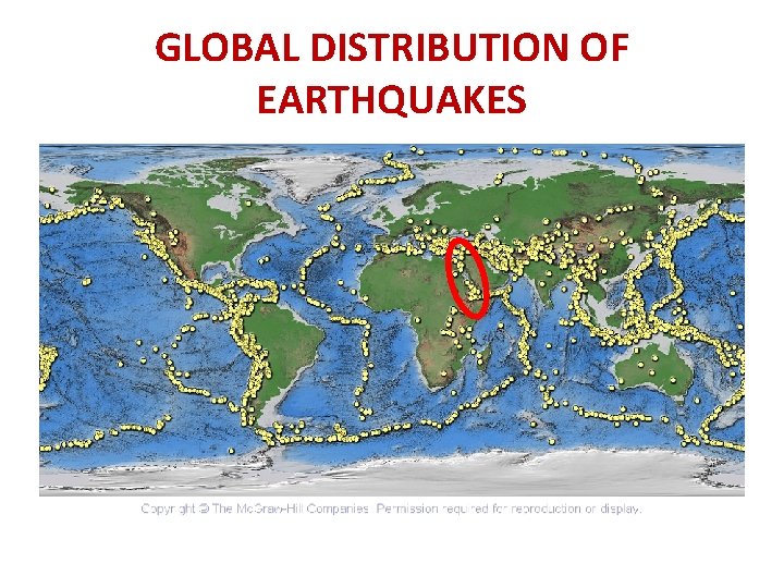 GLOBAL DISTRIBUTION OF EARTHQUAKES 