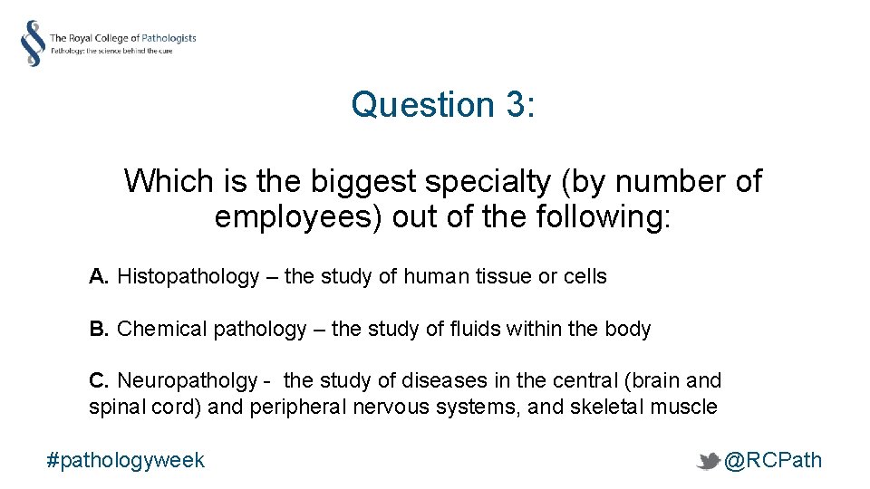 Question 3: Which is the biggest specialty (by number of employees) out of the