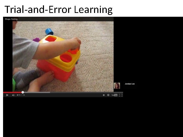 Trial-and-Error Learning Objective: The students investigates strategies for optimizing the development of toddlers from