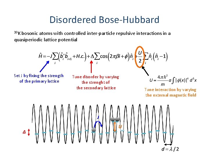 Disordered Bose-Hubbard 39 K bosonic atoms with controlled inter-particle repulsive interactions in a quasiperiodic