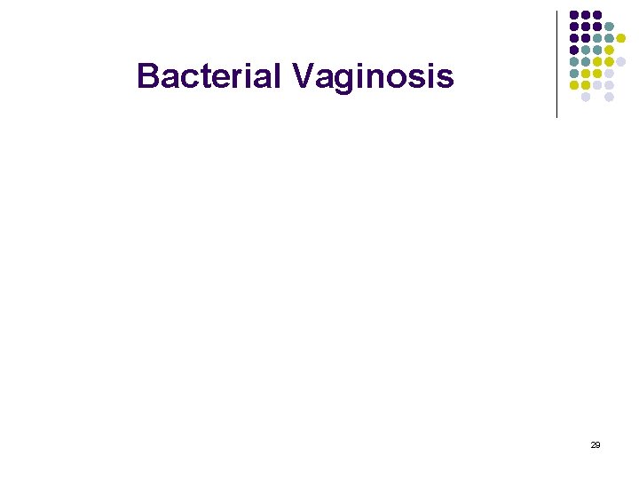 Bacterial Vaginosis 29 