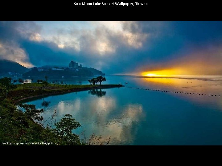 Sun Moon Lake Sunset Wallpaper, Taiwan 