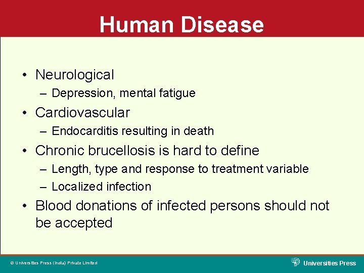 Human Disease • Neurological – Depression, mental fatigue • Cardiovascular – Endocarditis resulting in