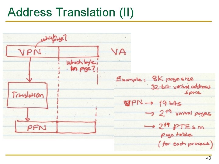 Address Translation (II) 43 
