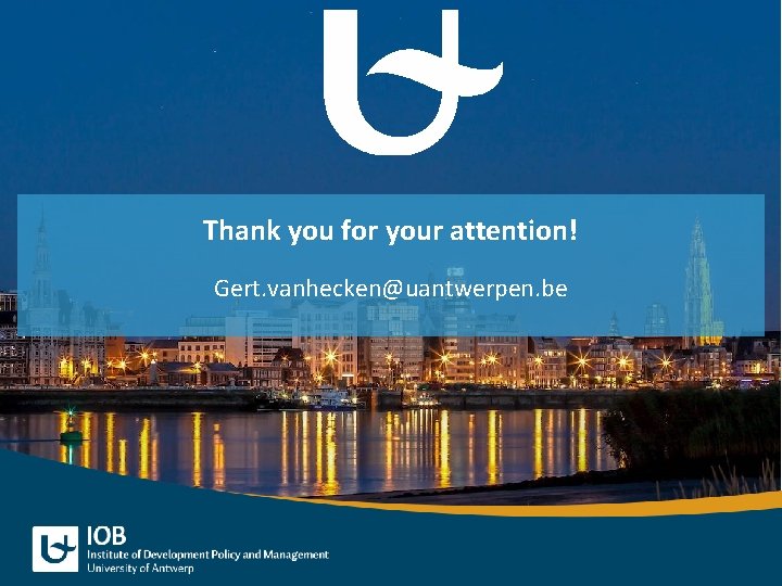 Thank you for your attention! Gert. vanhecken@uantwerpen. be 