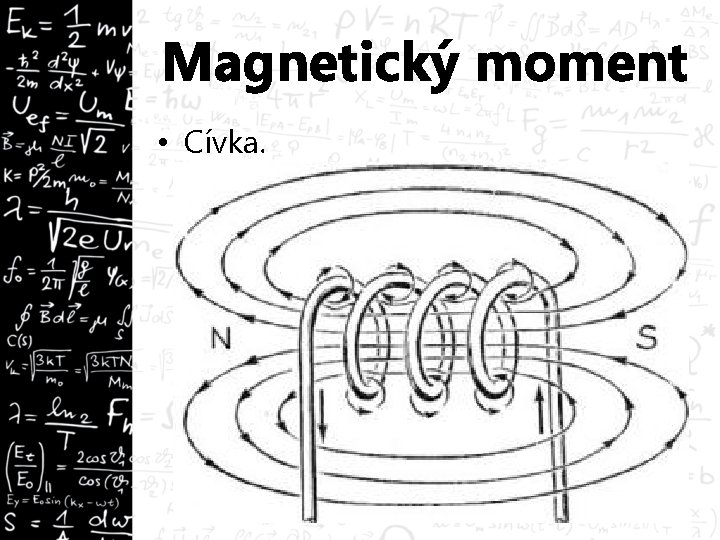 Magnetický moment • Cívka. 