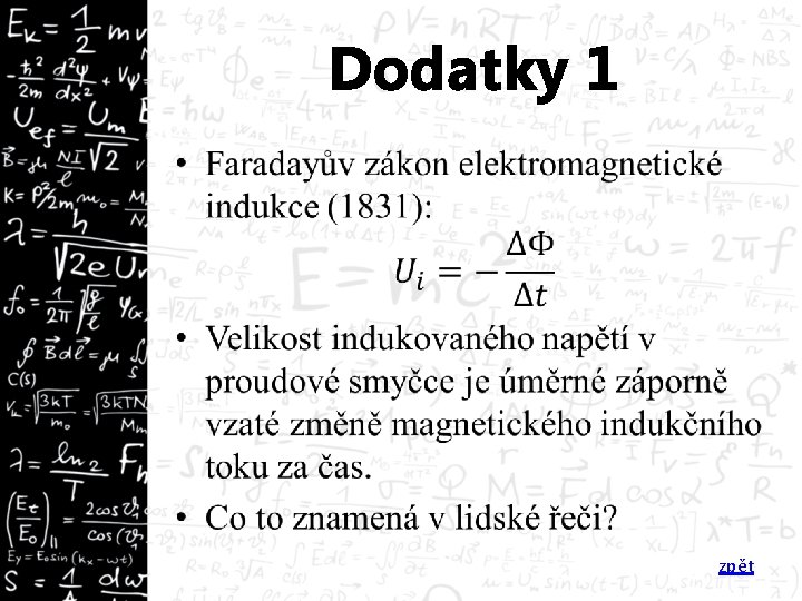 Dodatky 1 • zpět 